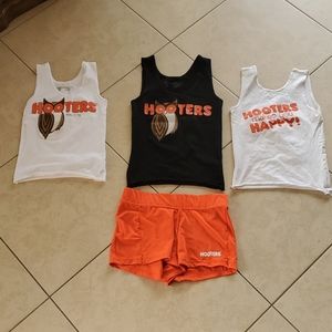 Hooters Outfit 3 tops 1 short Size XS